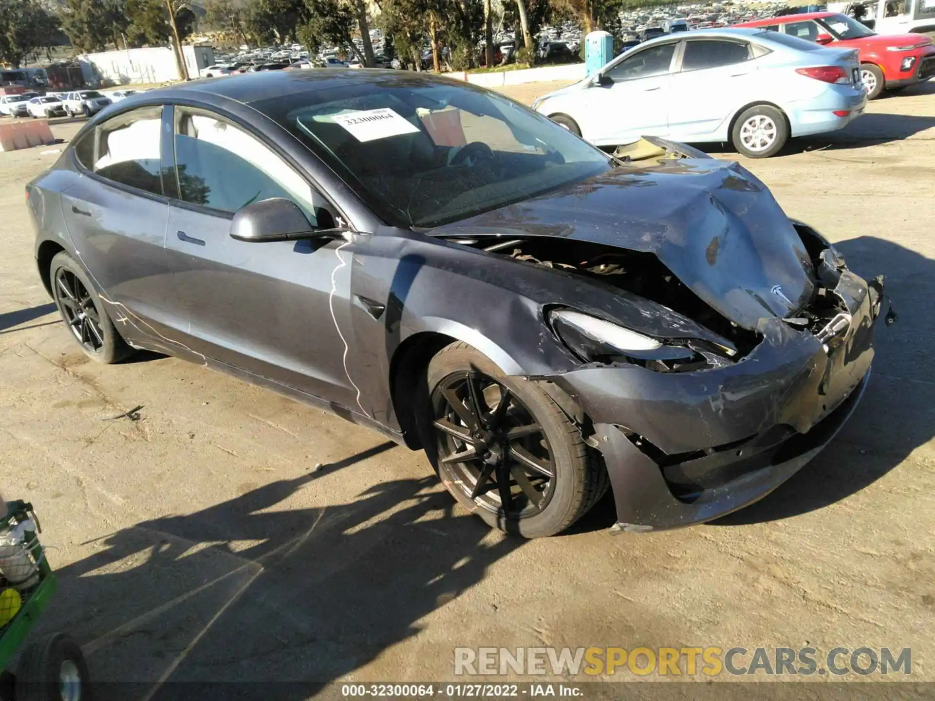 1 Photograph of a damaged car 5YJ3E1EB9MF878354 TESLA MODEL 3 2021