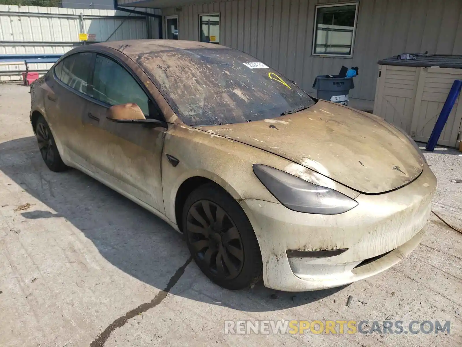 1 Photograph of a damaged car 5YJ3E1EB9MF903284 TESLA MODEL 3 2021