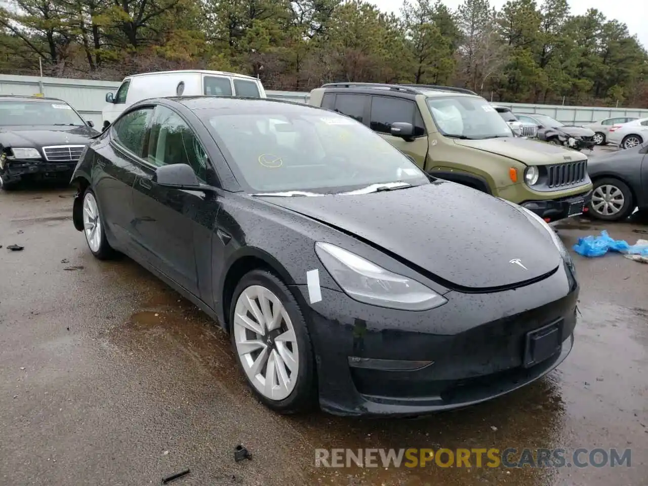 1 Фотография поврежденного автомобиля 5YJ3E1EB9MF974999 TESLA MODEL 3 2021