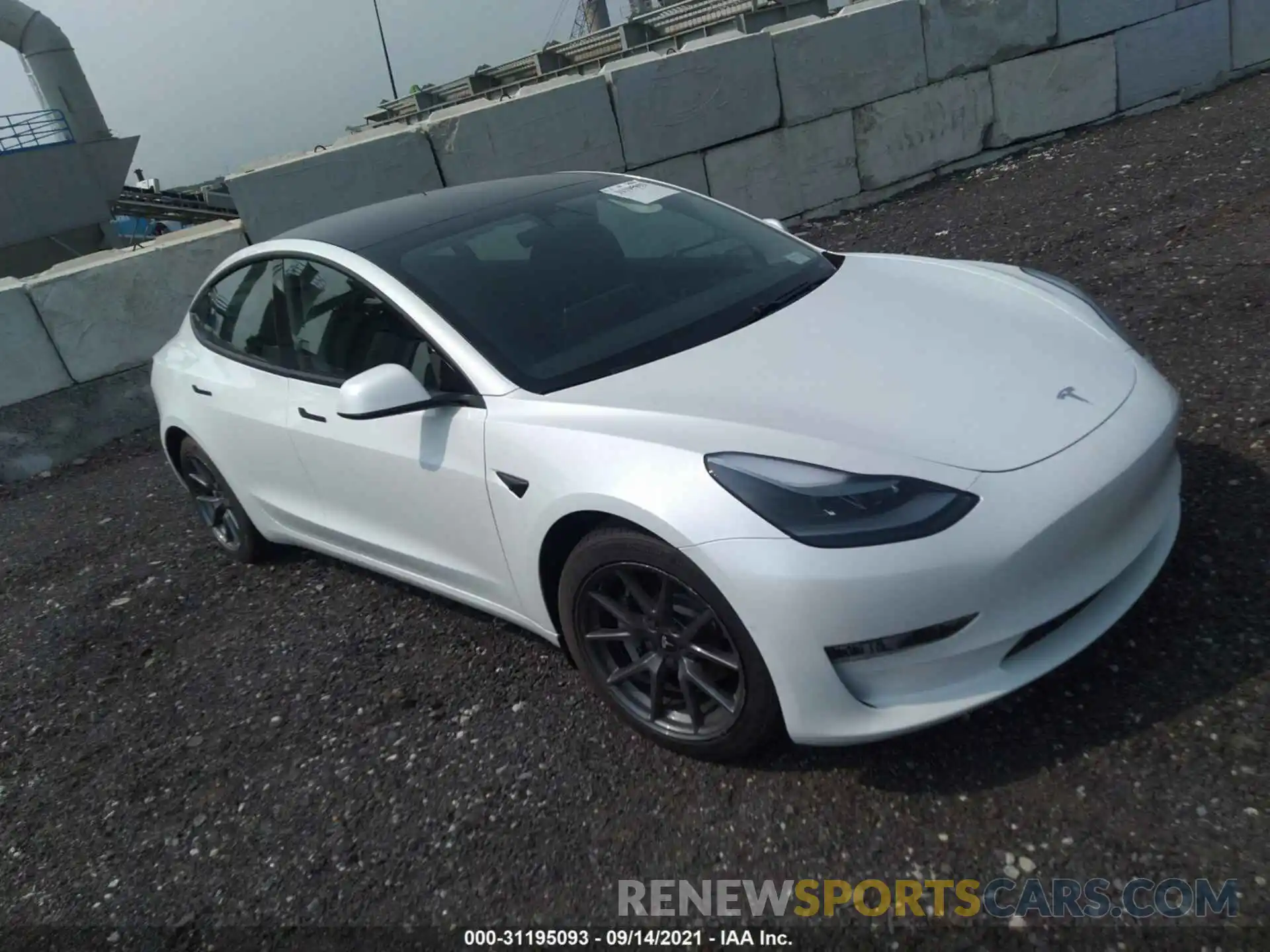 1 Фотография поврежденного автомобиля 5YJ3E1EB9MF988272 TESLA MODEL 3 2021