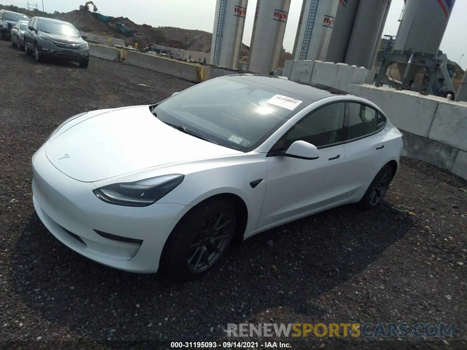 2 Photograph of a damaged car 5YJ3E1EB9MF988272 TESLA MODEL 3 2021