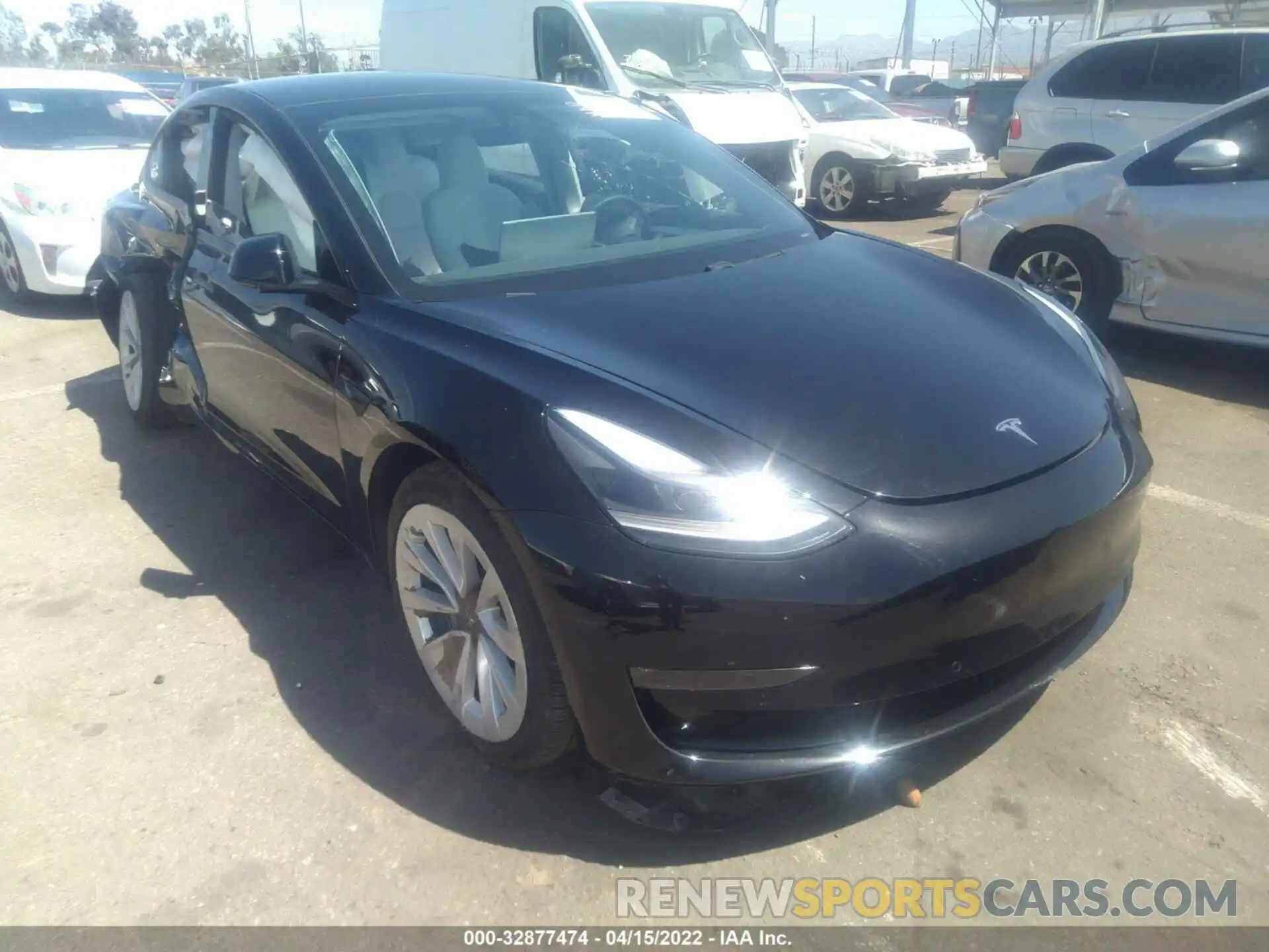 1 Photograph of a damaged car 5YJ3E1EB9MF999630 TESLA MODEL 3 2021