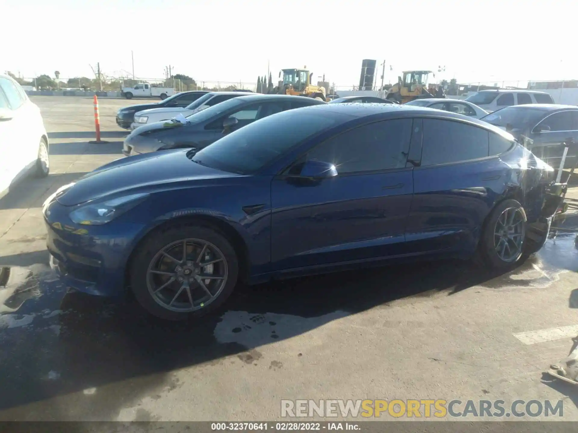 2 Photograph of a damaged car 5YJ3E1EBXMF003588 TESLA MODEL 3 2021