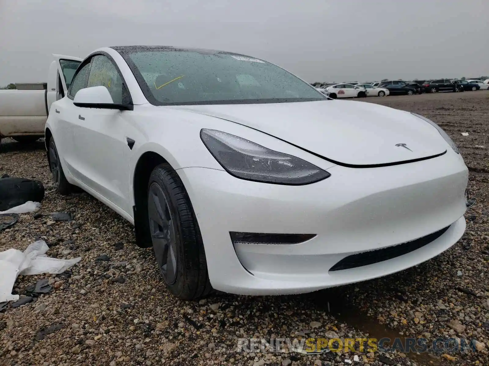 1 Photograph of a damaged car 5YJ3E1EBXMF012971 TESLA MODEL 3 2021