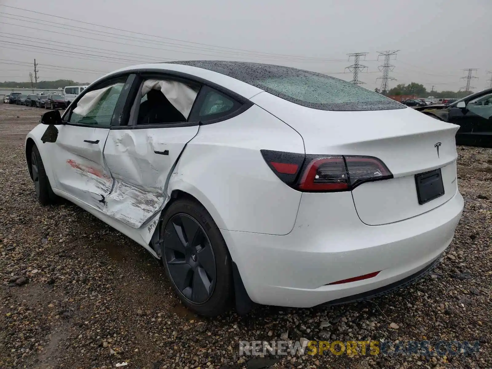 3 Photograph of a damaged car 5YJ3E1EBXMF012971 TESLA MODEL 3 2021