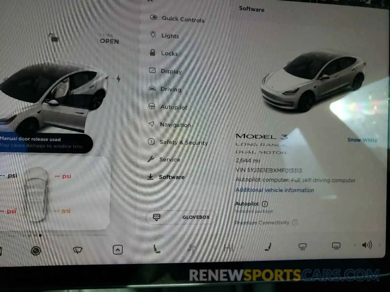 8 Фотография поврежденного автомобиля 5YJ3E1EBXMF013313 TESLA MODEL 3 2021