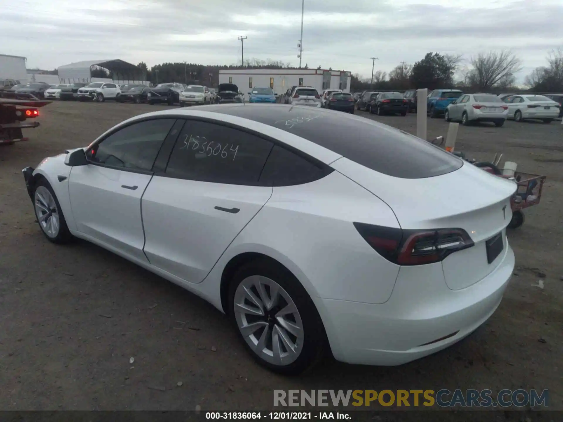 3 Фотография поврежденного автомобиля 5YJ3E1EBXMF038048 TESLA MODEL 3 2021