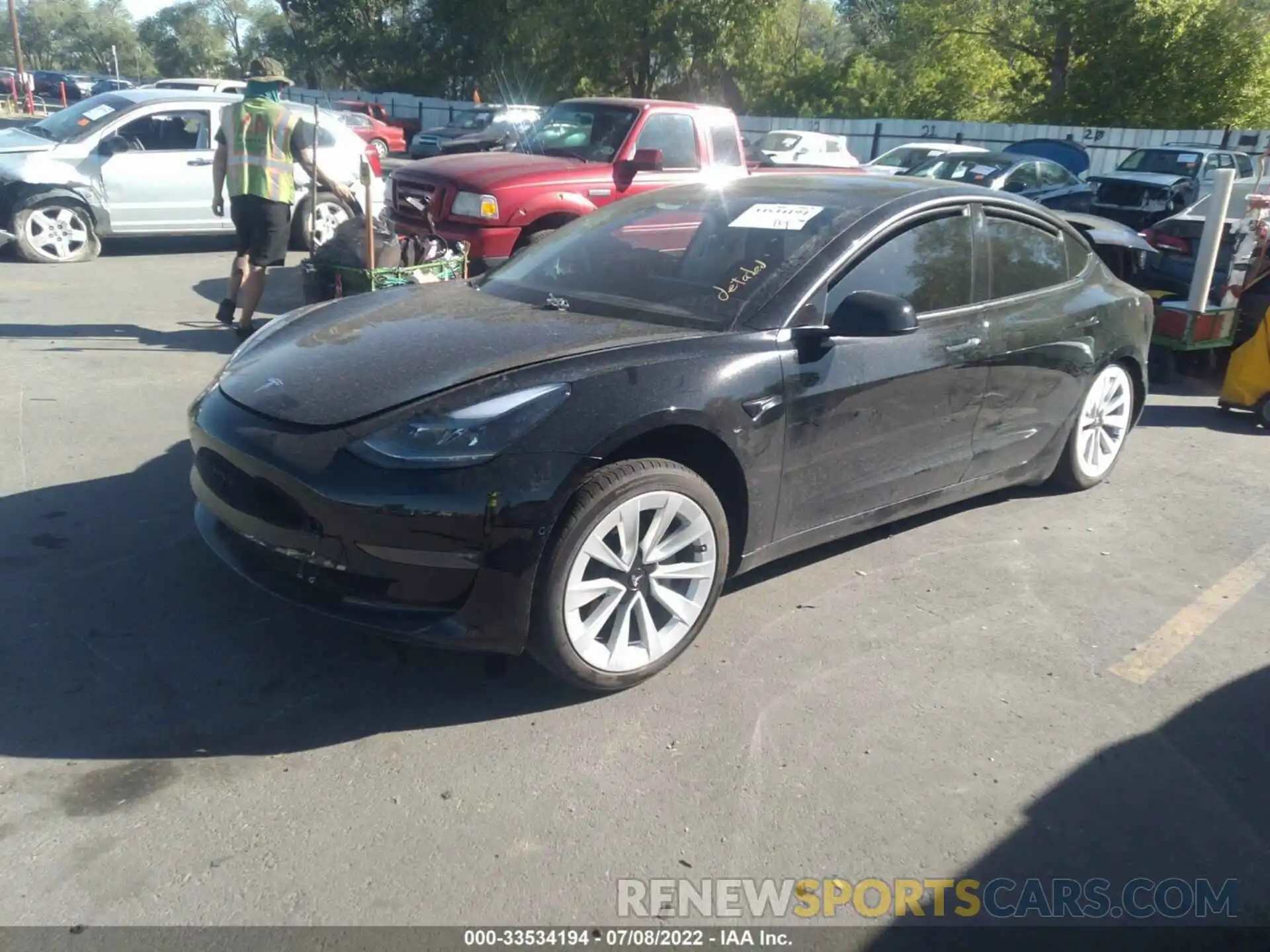 2 Photograph of a damaged car 5YJ3E1EBXMF050488 TESLA MODEL 3 2021