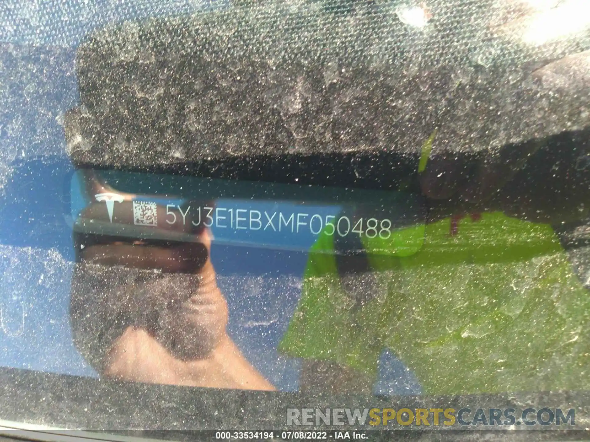 9 Photograph of a damaged car 5YJ3E1EBXMF050488 TESLA MODEL 3 2021