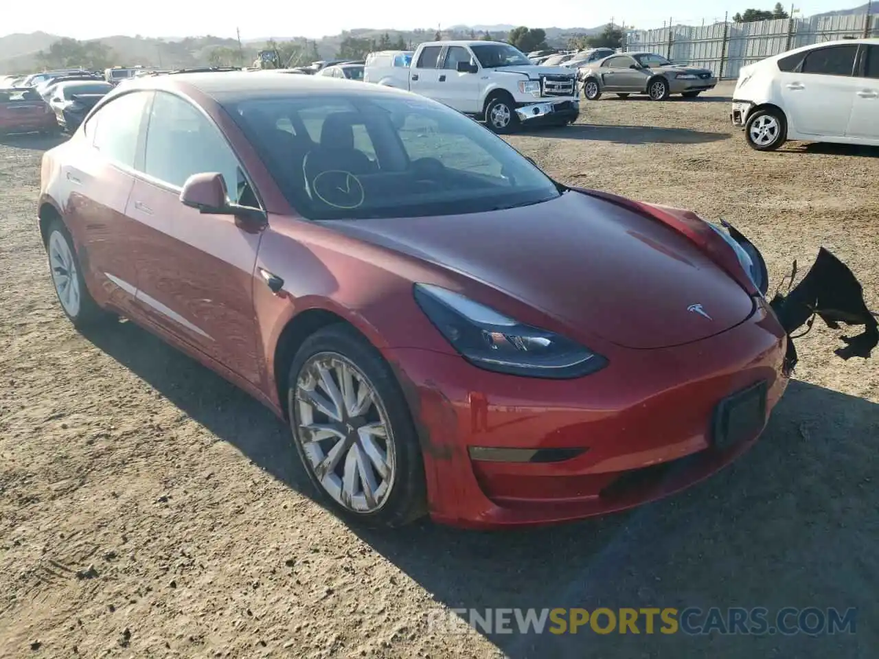 1 Фотография поврежденного автомобиля 5YJ3E1EBXMF064987 TESLA MODEL 3 2021