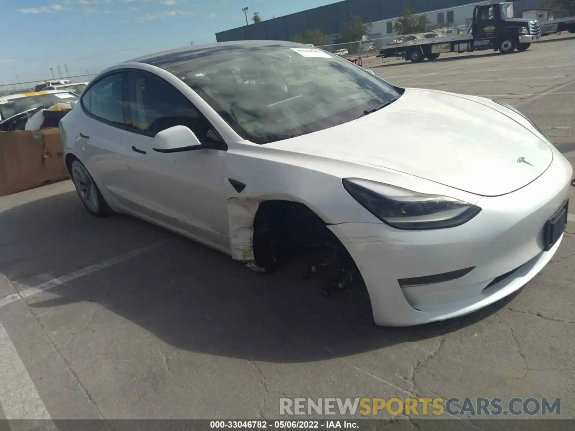 1 Фотография поврежденного автомобиля 5YJ3E1EBXMF071180 TESLA MODEL 3 2021