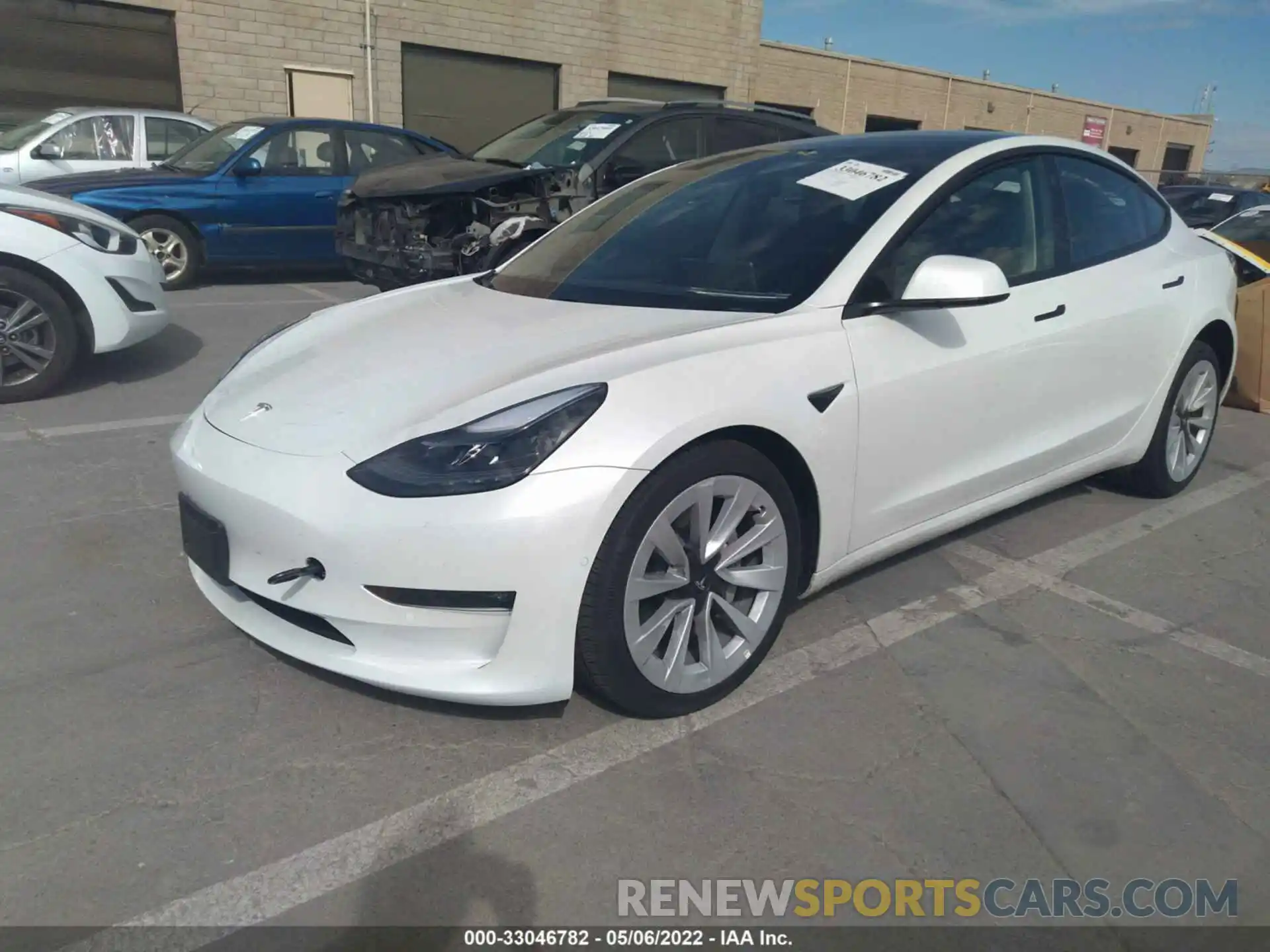 2 Photograph of a damaged car 5YJ3E1EBXMF071180 TESLA MODEL 3 2021