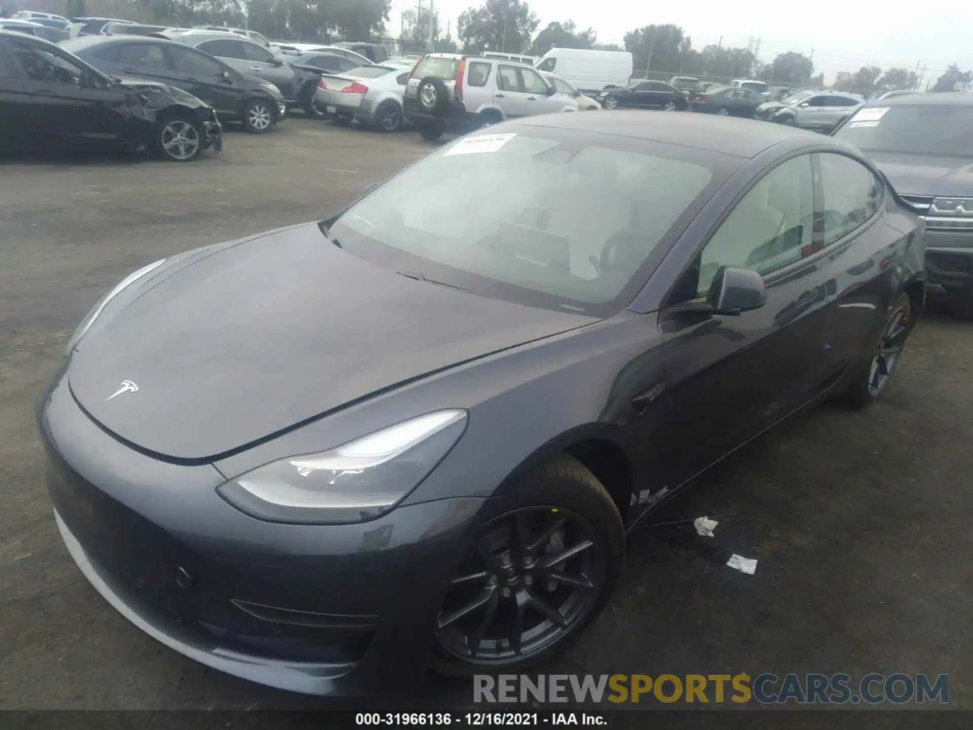 2 Фотография поврежденного автомобиля 5YJ3E1EBXMF074483 TESLA MODEL 3 2021