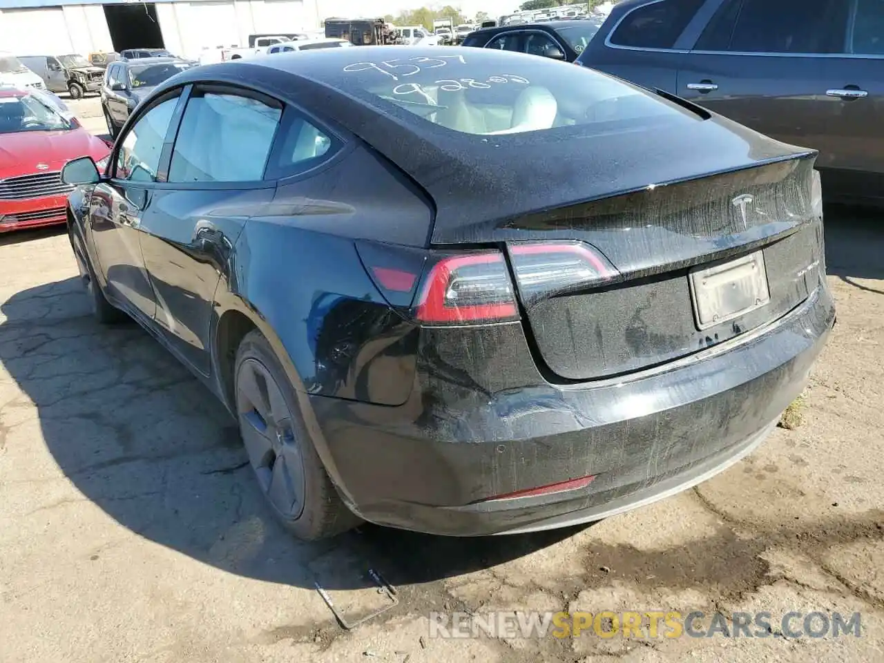 3 Photograph of a damaged car 5YJ3E1EBXMF079537 TESLA MODEL 3 2021