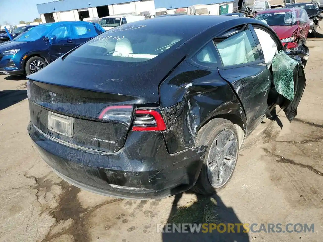 4 Photograph of a damaged car 5YJ3E1EBXMF079537 TESLA MODEL 3 2021