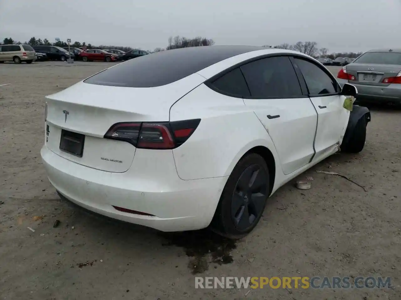 4 Photograph of a damaged car 5YJ3E1EBXMF837036 TESLA MODEL 3 2021