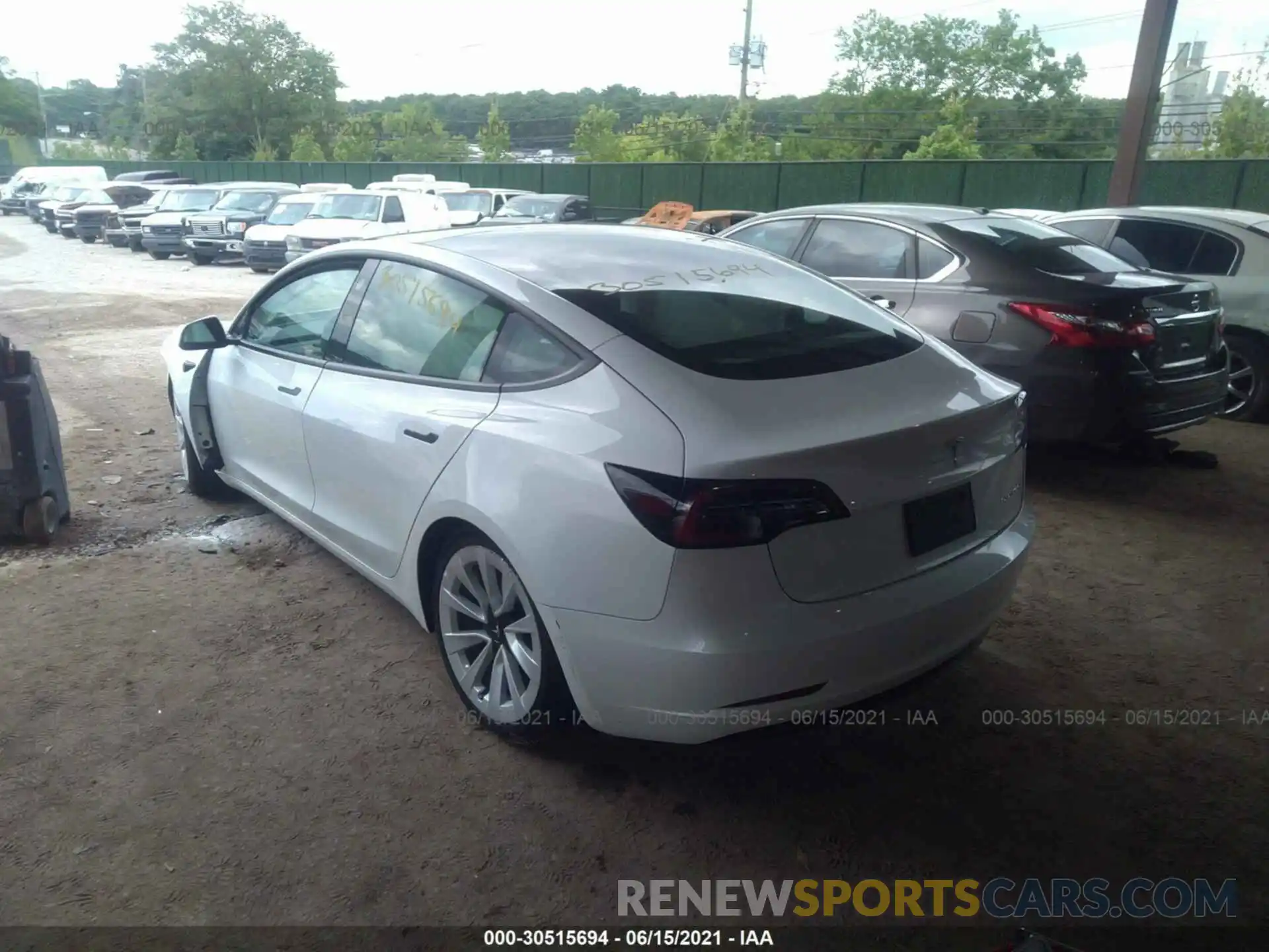 3 Photograph of a damaged car 5YJ3E1EBXMF862356 TESLA MODEL 3 2021