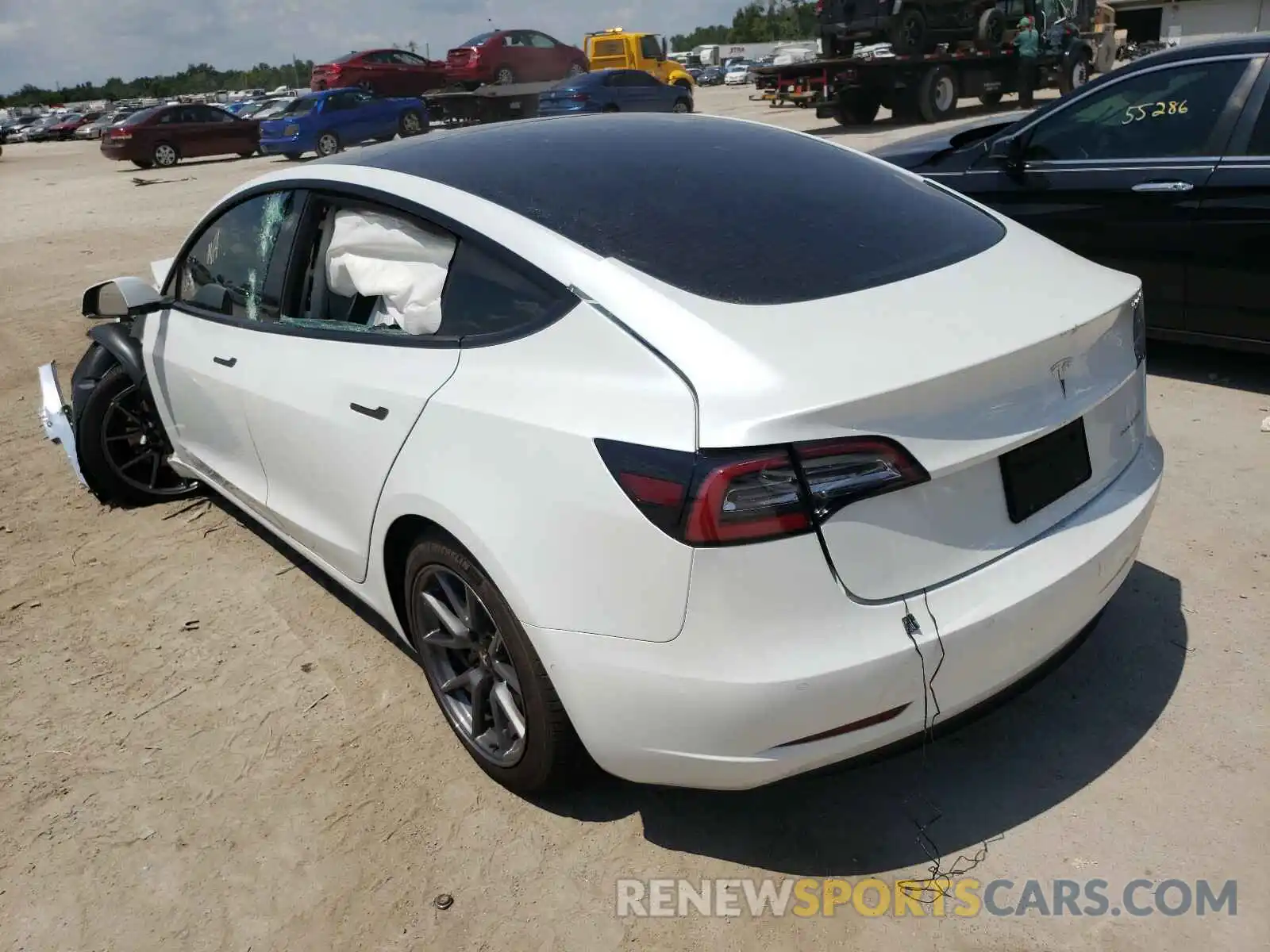 3 Photograph of a damaged car 5YJ3E1EBXMF869596 TESLA MODEL 3 2021