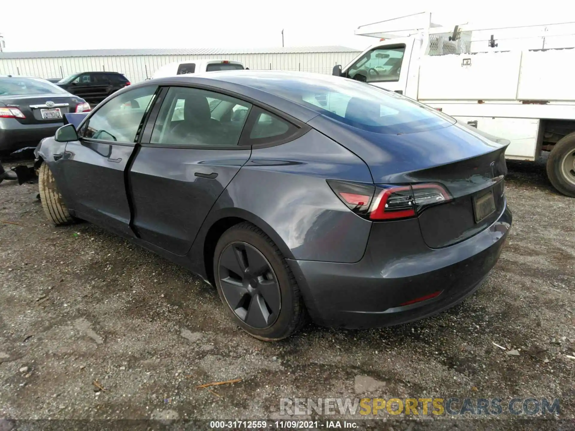 3 Фотография поврежденного автомобиля 5YJ3E1EBXMF874913 TESLA MODEL 3 2021