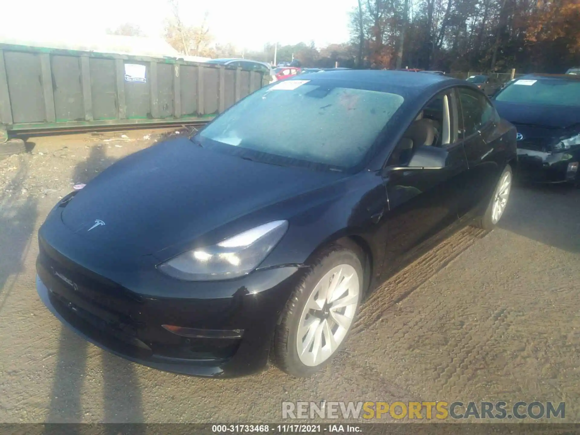 2 Photograph of a damaged car 5YJ3E1EBXMF924192 TESLA MODEL 3 2021