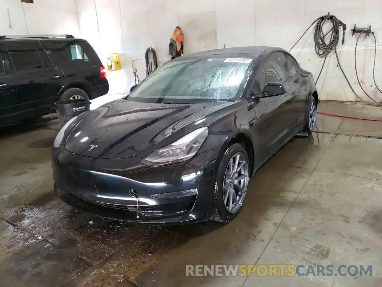 2 Photograph of a damaged car 5YJ3E1EBXMF924645 TESLA MODEL 3 2021