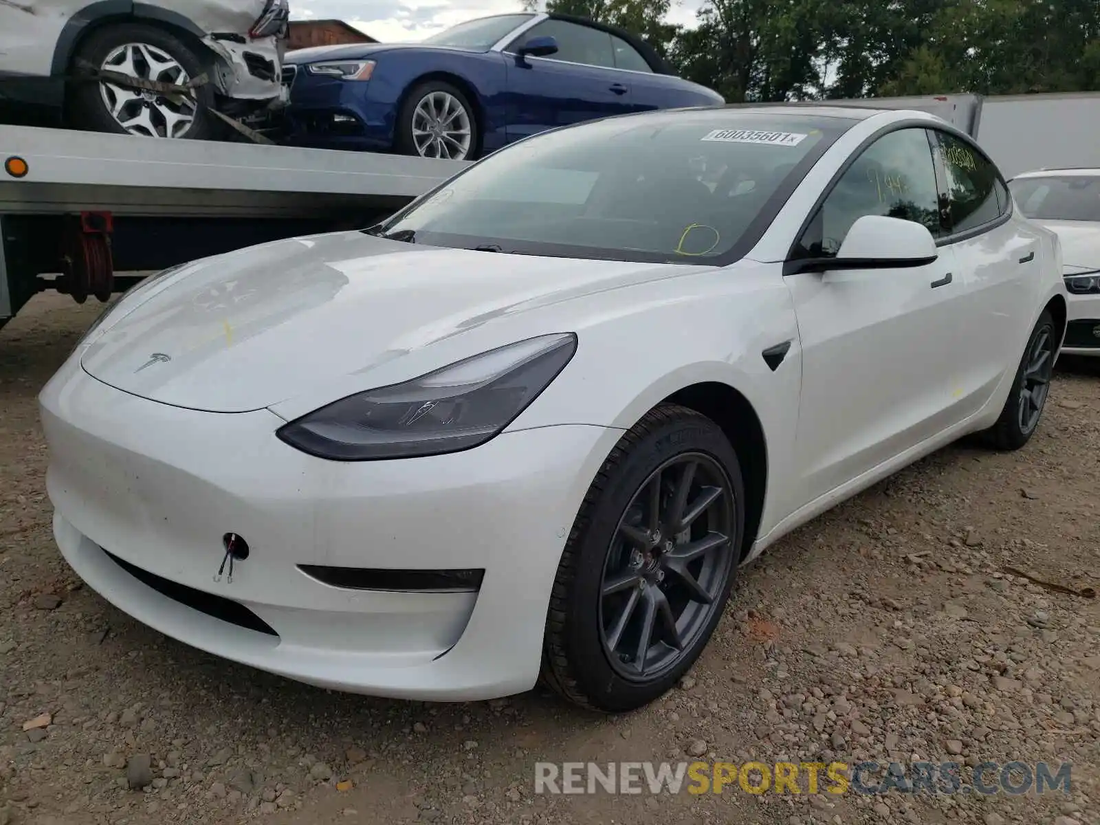 2 Photograph of a damaged car 5YJ3E1EBXMF924791 TESLA MODEL 3 2021