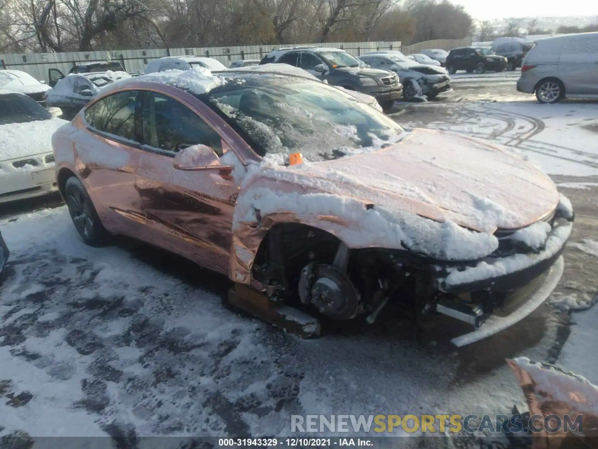 1 Photograph of a damaged car 5YJ3E1EBXMF938206 TESLA MODEL 3 2021