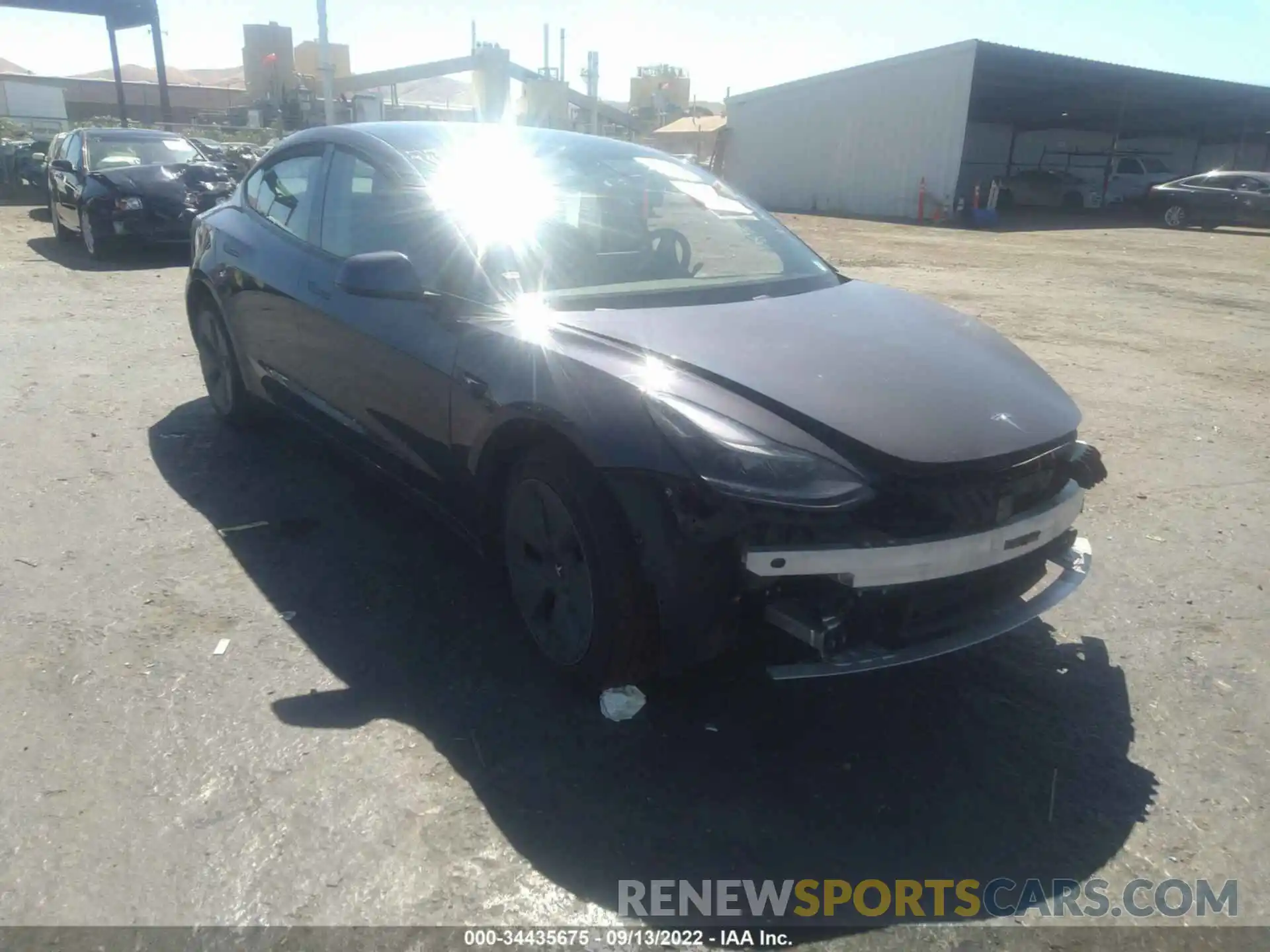 1 Photograph of a damaged car 5YJ3E1EBXMF939131 TESLA MODEL 3 2021