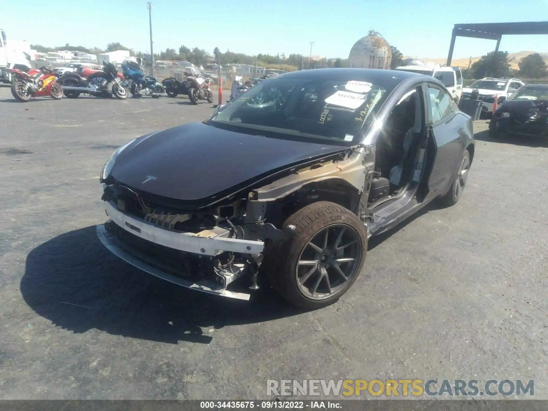 2 Photograph of a damaged car 5YJ3E1EBXMF939131 TESLA MODEL 3 2021