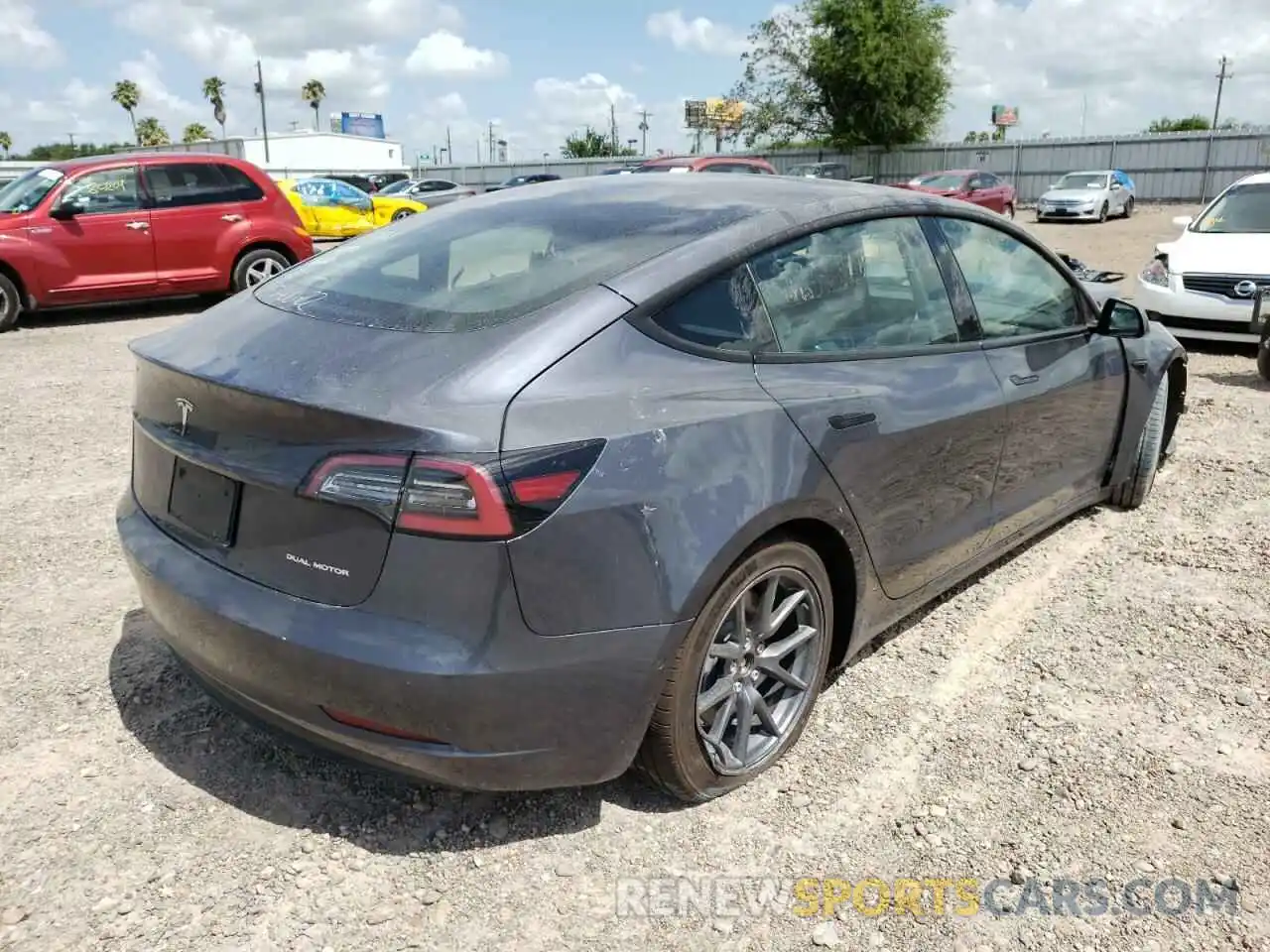 4 Photograph of a damaged car 5YJ3E1EBXMF974610 TESLA MODEL 3 2021