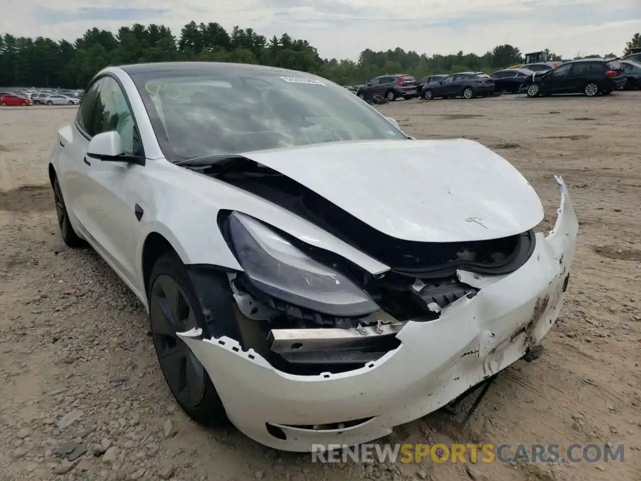 1 Photograph of a damaged car 5YJ3E1EBXMF978995 TESLA MODEL 3 2021