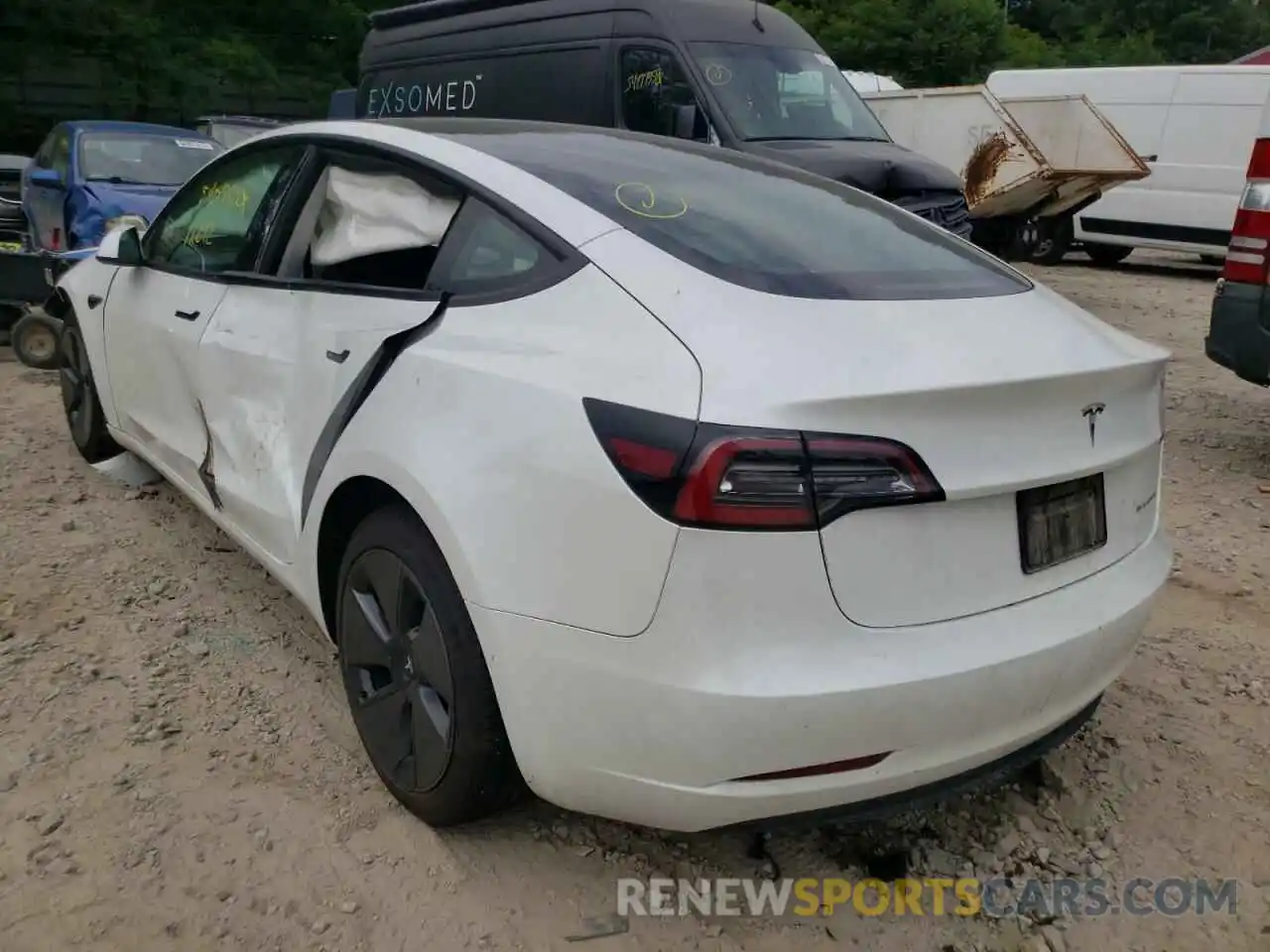 3 Photograph of a damaged car 5YJ3E1EBXMF978995 TESLA MODEL 3 2021