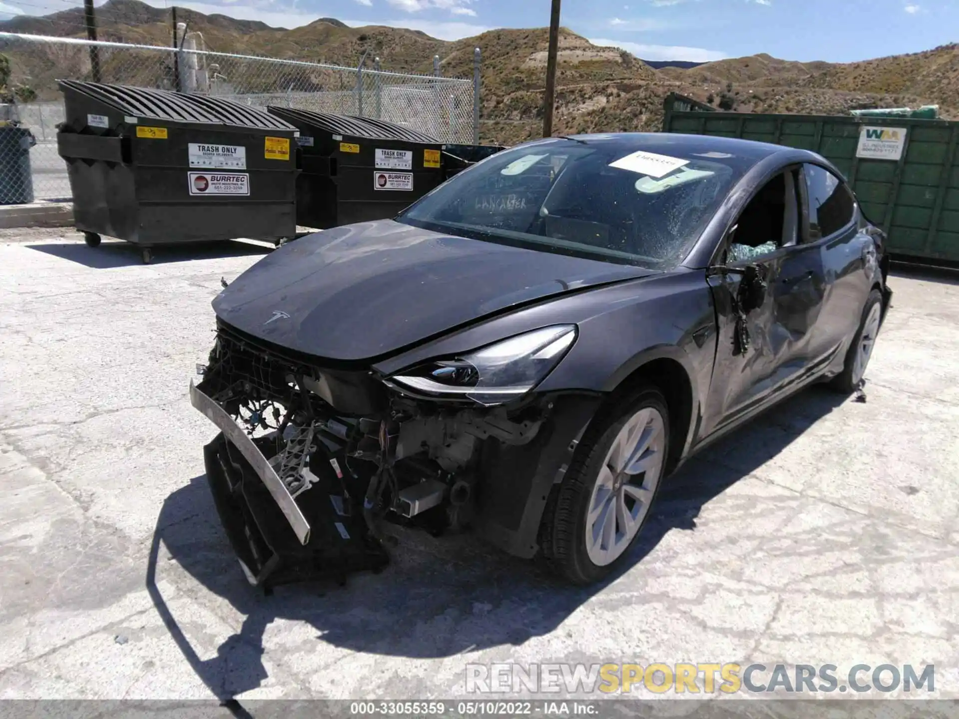 2 Photograph of a damaged car 5YJ3E1EBXMF980309 TESLA MODEL 3 2021