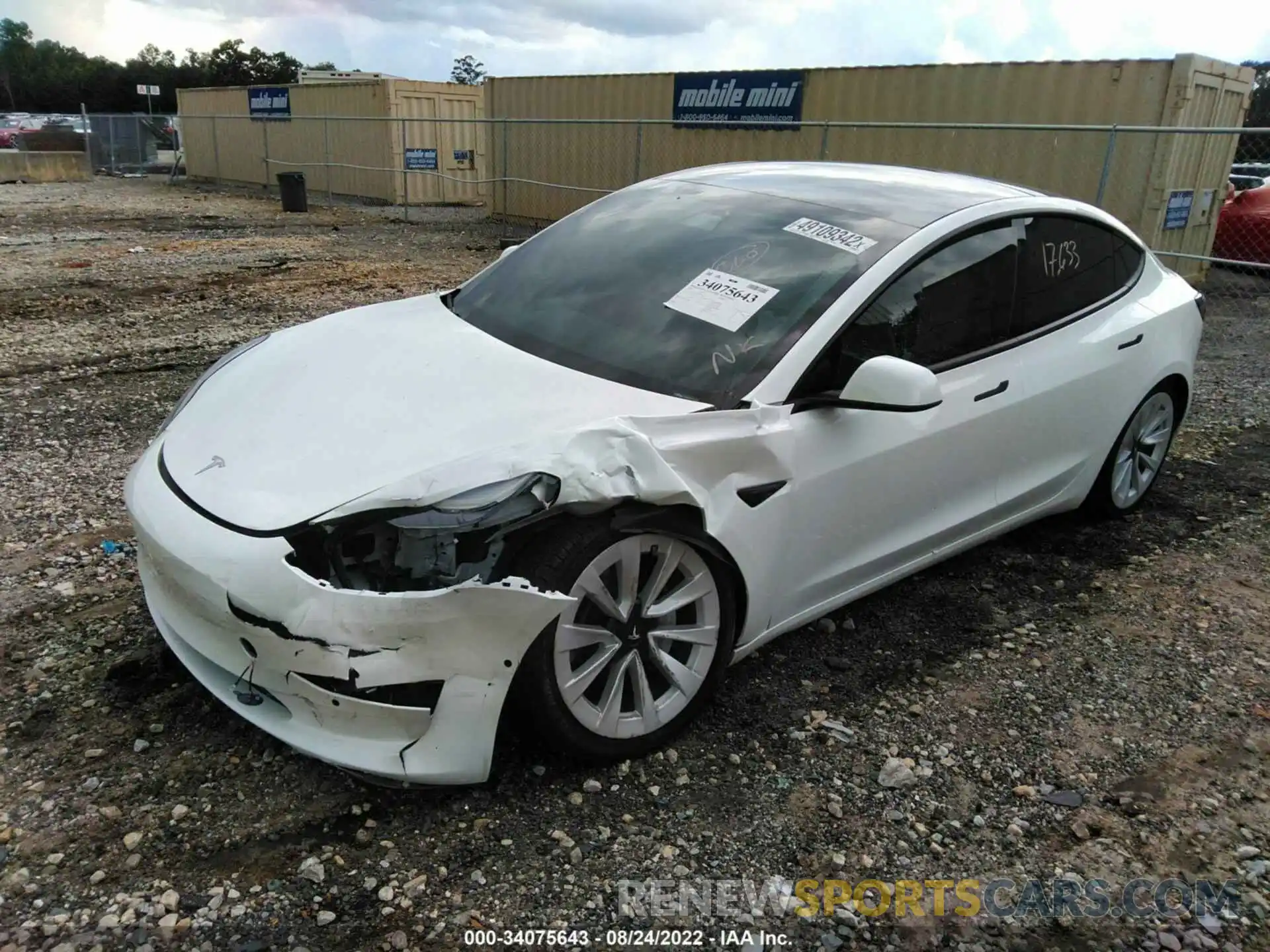 2 Фотография поврежденного автомобиля 5YJ3E1EBXMF980763 TESLA MODEL 3 2021