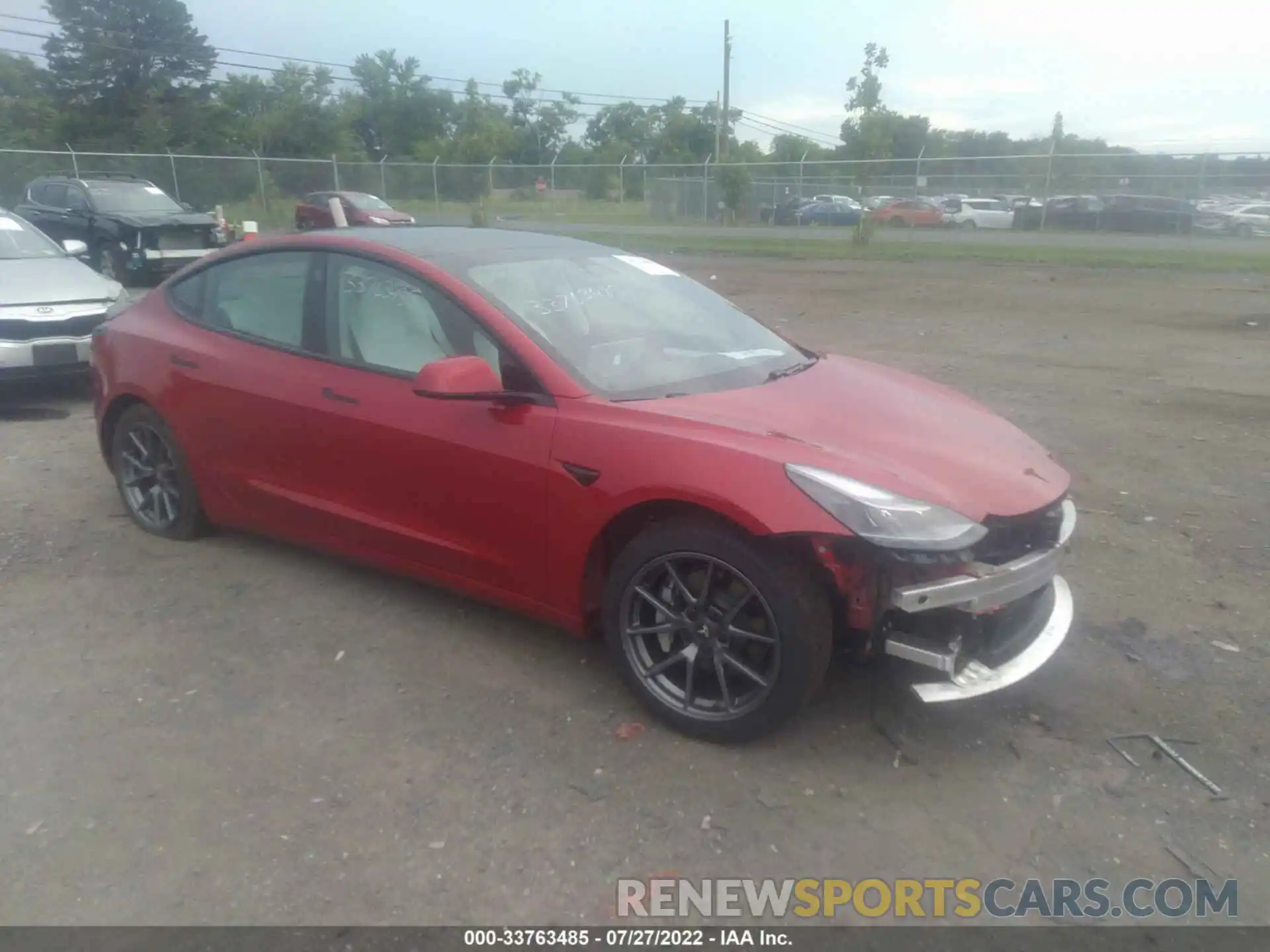 1 Photograph of a damaged car 5YJ3E1EBXMF993187 TESLA MODEL 3 2021