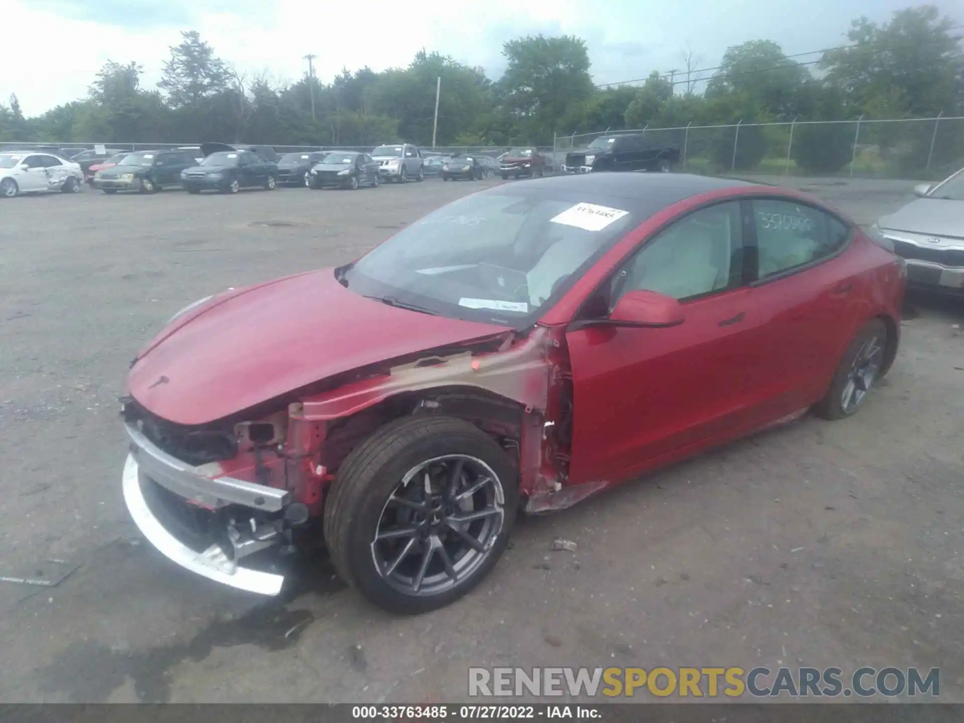 2 Photograph of a damaged car 5YJ3E1EBXMF993187 TESLA MODEL 3 2021