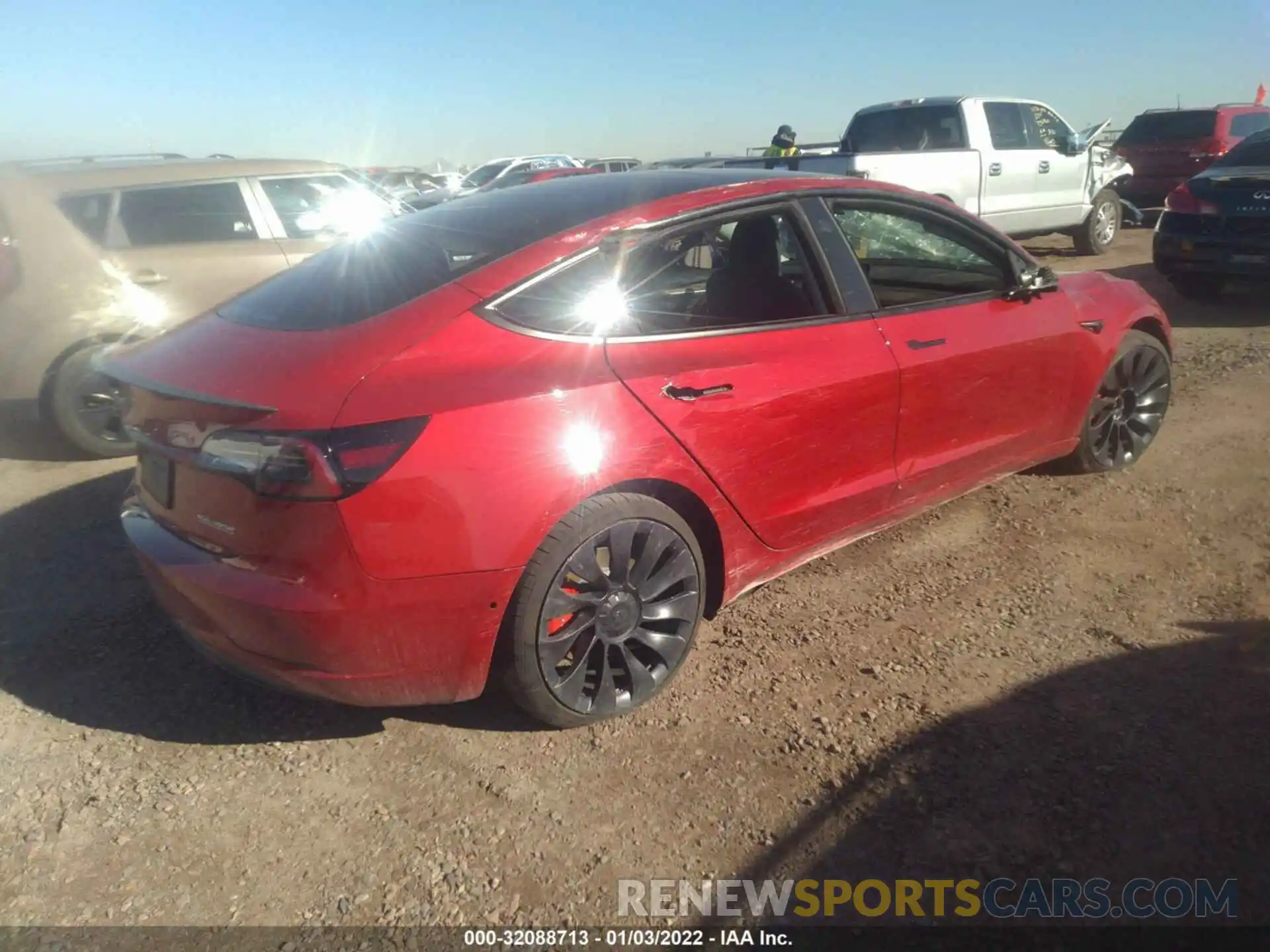 4 Photograph of a damaged car 5YJ3E1EC0MF033224 TESLA MODEL 3 2021