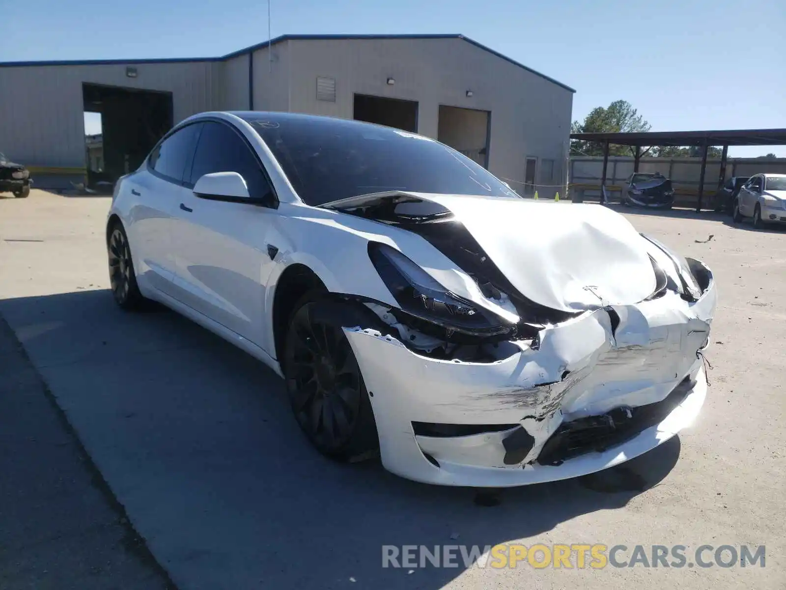 1 Photograph of a damaged car 5YJ3E1EC0MF037015 TESLA MODEL 3 2021