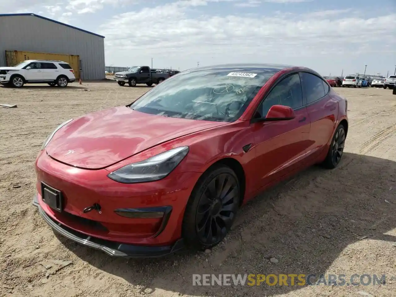 2 Photograph of a damaged car 5YJ3E1EC0MF056552 TESLA MODEL 3 2021