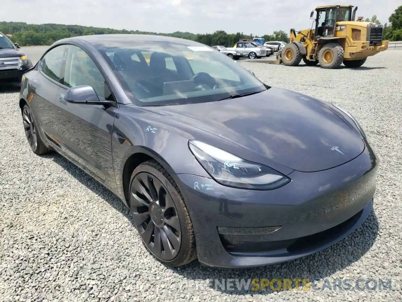 1 Photograph of a damaged car 5YJ3E1EC0MF061878 TESLA MODEL 3 2021