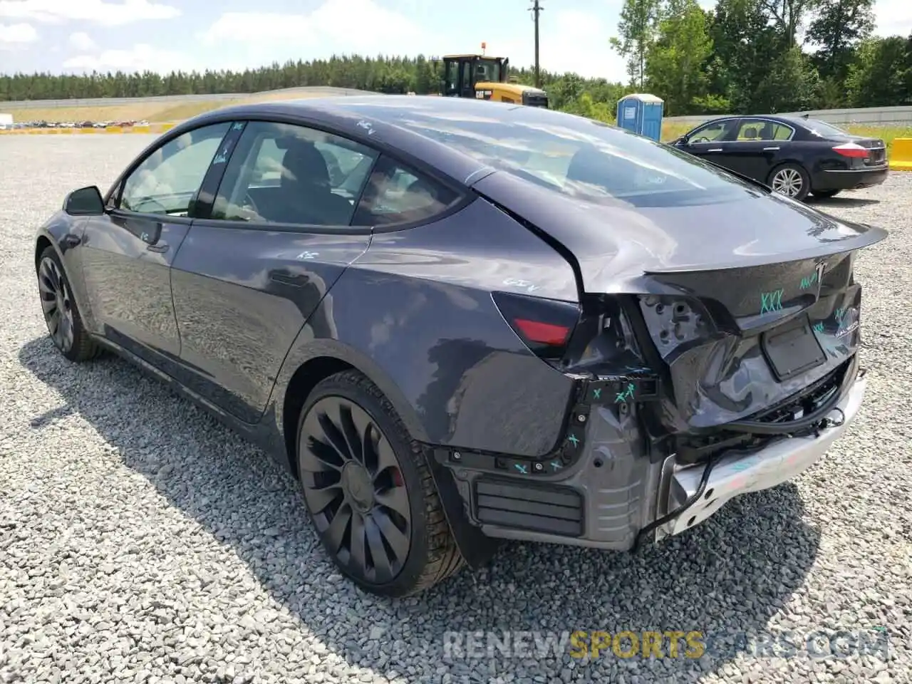 3 Photograph of a damaged car 5YJ3E1EC0MF061878 TESLA MODEL 3 2021