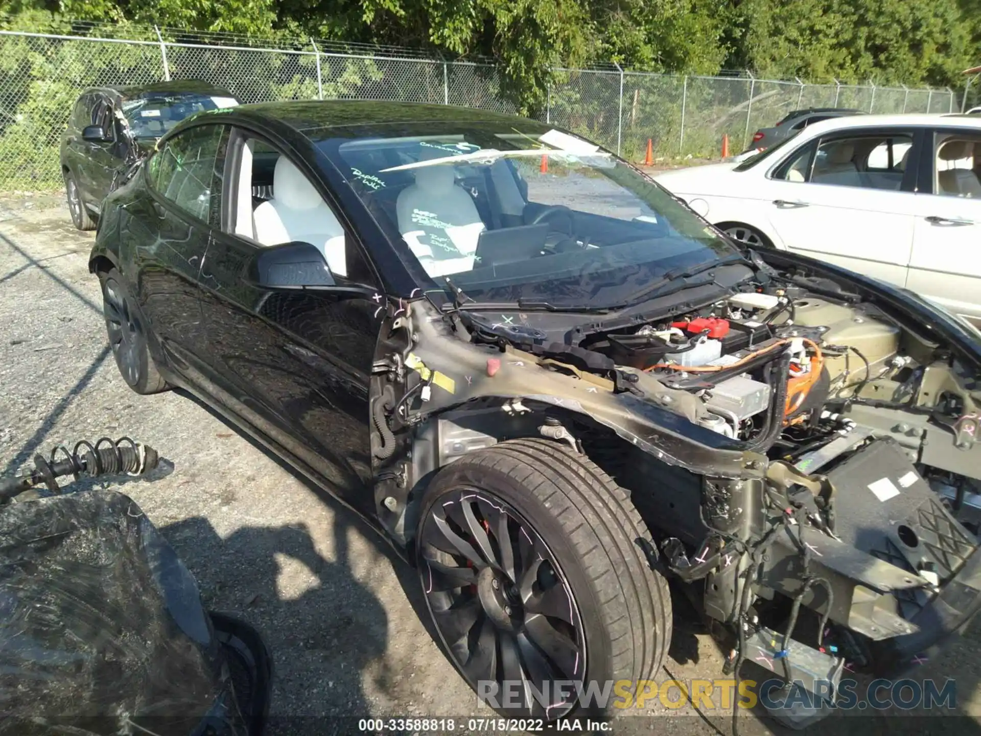 1 Photograph of a damaged car 5YJ3E1EC0MF914313 TESLA MODEL 3 2021