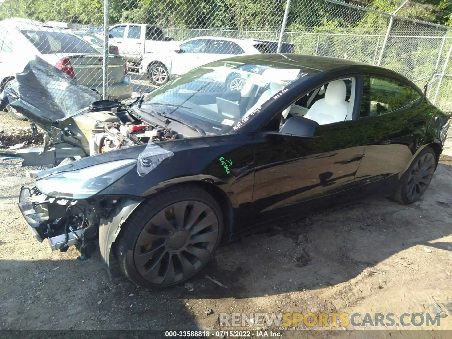 2 Photograph of a damaged car 5YJ3E1EC0MF914313 TESLA MODEL 3 2021