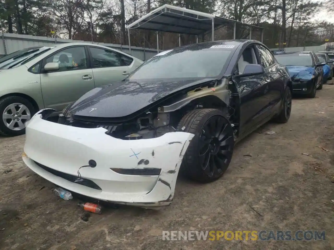 2 Фотография поврежденного автомобиля 5YJ3E1EC0MF984992 TESLA MODEL 3 2021