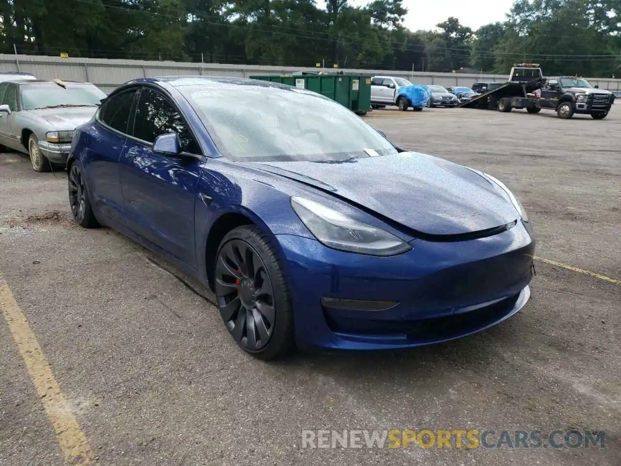 1 Фотография поврежденного автомобиля 5YJ3E1EC0MF991831 TESLA MODEL 3 2021