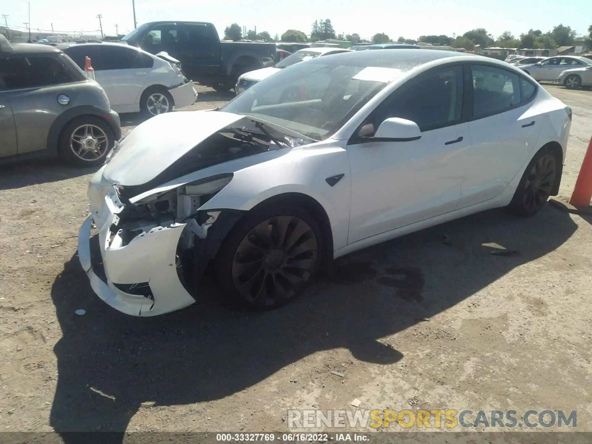 2 Photograph of a damaged car 5YJ3E1EC0MF999296 TESLA MODEL 3 2021