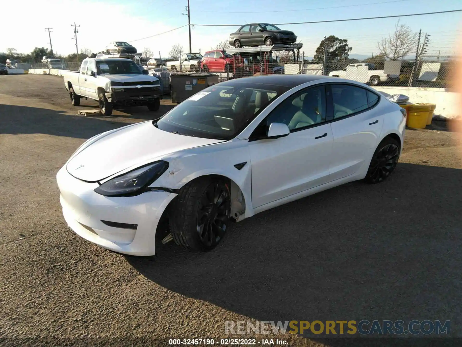 2 Photograph of a damaged car 5YJ3E1EC1MF029571 TESLA MODEL 3 2021