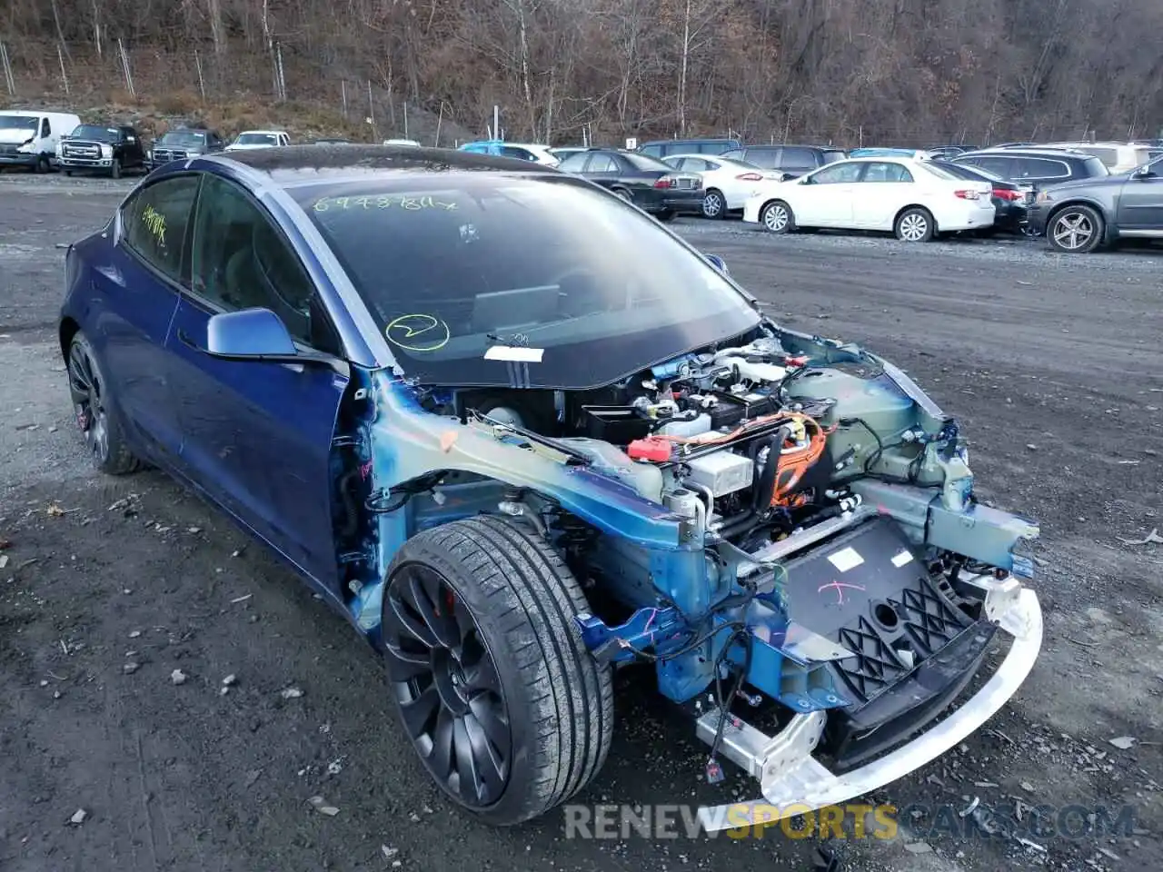 1 Photograph of a damaged car 5YJ3E1EC1MF054759 TESLA MODEL 3 2021