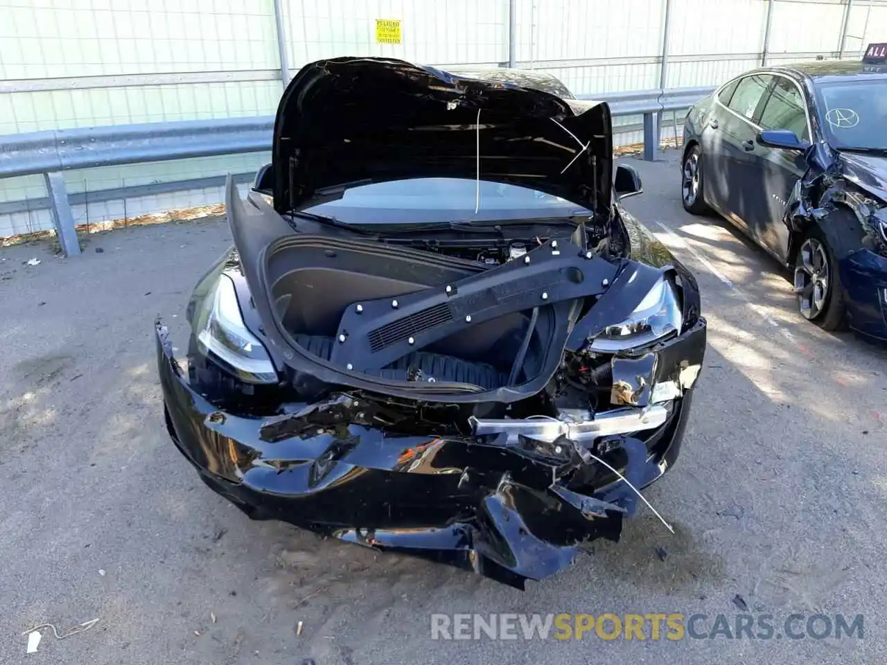 9 Photograph of a damaged car 5YJ3E1EC1MF061131 TESLA MODEL 3 2021