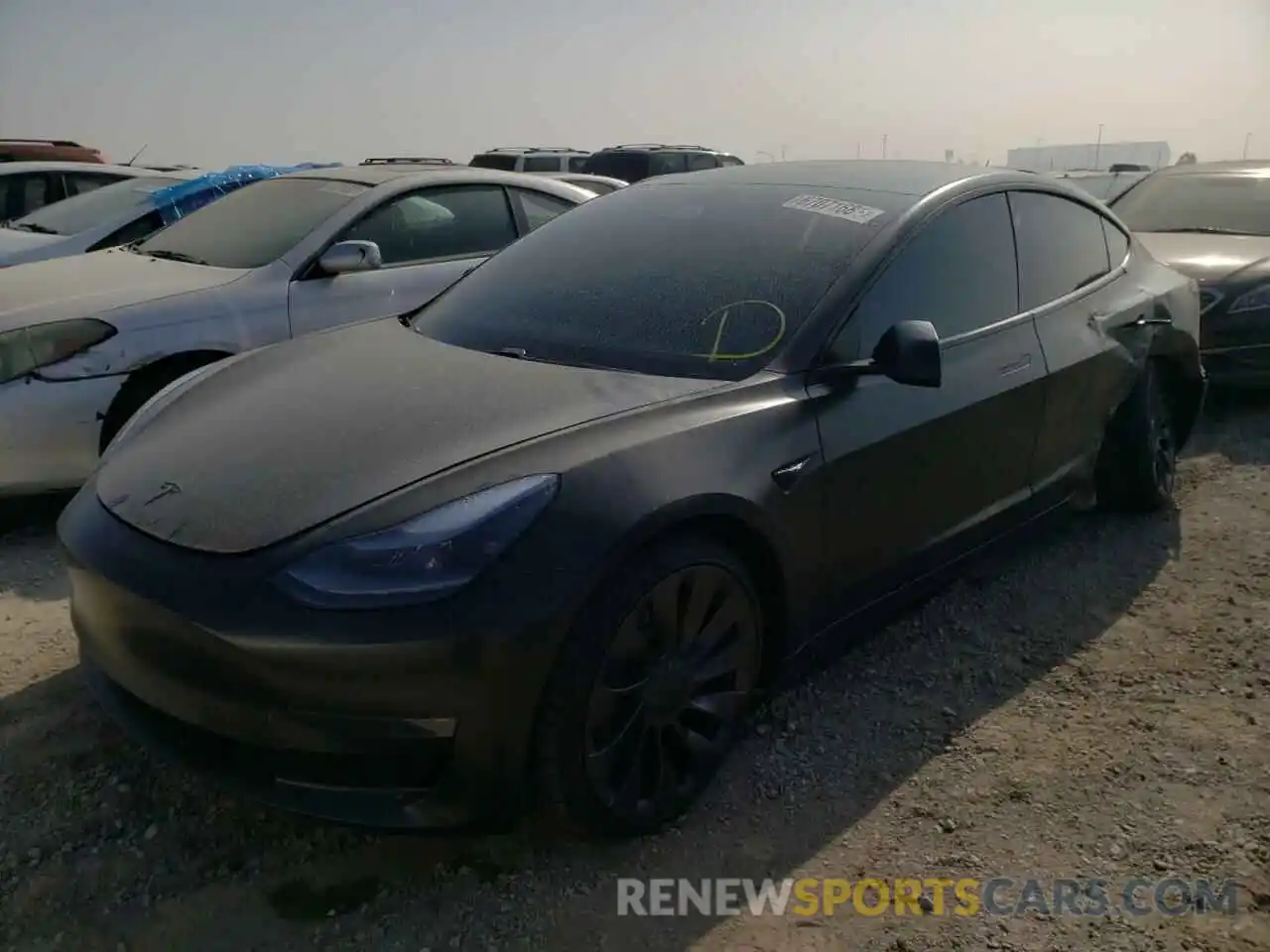 2 Фотография поврежденного автомобиля 5YJ3E1EC1MF076227 TESLA MODEL 3 2021